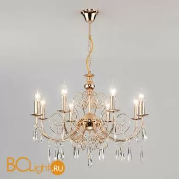 Люстра Eurosvet Wispa 10094/8 золото/прозрачный хрусталь Strotskis