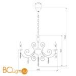 Люстра Eurosvet Wispa 10094/8 золото/прозрачный хрусталь Strotskis - Схема