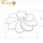 Потолочный светильник Eurosvet Wisteria 90096/8 золото 75W - Схема