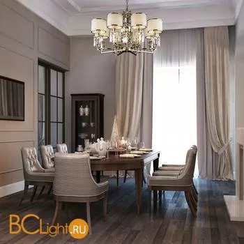 Люстра Eurosvet Zaffiro 10099/8 золото/прозрачный хрусталь Strotskis - Фото 2