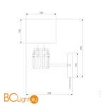 Бра Eurosvet Zaffiro 10129/1 золото a055315 - Схема