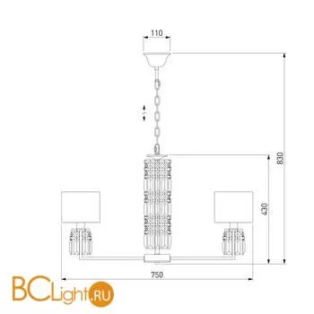 Люстра Eurosvet Zaffiro 10099/8 хром a056962 - Фото 3