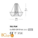 Потолочный светильник Morosini Evi Style Fall PL80 ES0022PL04NEAL - Схема