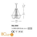 Подвесной светильник Morosini Evi Style Fall SO50 ES0024SO04CTAL - Схема