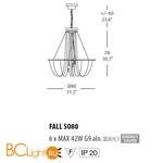 Подвесной светильник Morosini Evi Style Fall SO80 ES0025SO04CTAL - Схема