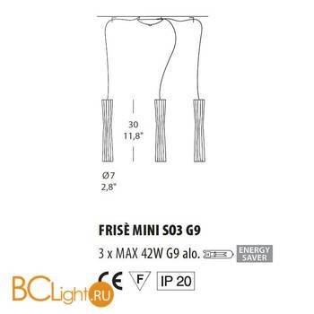 Подвесной светильник Evi Style Frise mini SO3 G9 ES0503SO08SEAL - Схема