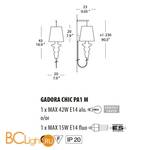 Бра Evi Style Gadora Chic PA1 M ES0621PA04BIAL - Схема