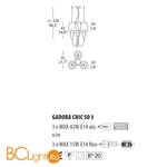 Подвесной светильник Evi Style Gadora Chic SO3 ES0620SO22ORAL - Схема