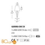 Настольная лампа Evi Style Gadora Chic CO Gold/Oro ES0620CO22ORAL - Схема