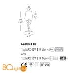 Настольная лампа Morosini Evi Style Gadora CO ES0600CO04AVAL - Схема