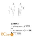 Бра Morosini Evi Style Gadora PA1 ES0600PA04AVAL - Схема