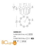 Подвесной светильник Morosini Evi Style Gadora SO9 ES0602SO04VIAL - Схема