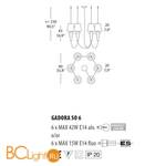Люстра Morosini Evi Style Gadora SO6 ES0601SO04AVAL - Схема