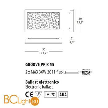 Настенный светильник Evi Style Groove PP R55 ES0032PP21AGFE - Схема
