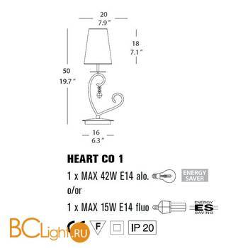 Настольная лампа Evi Style Heart CO1 ES0130CO07NOAL - Схема
