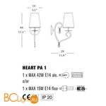 Бра Evi Style Heart PA1 ES0130PA04AVAL - Схема