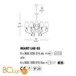 Люстра Evi Style Heart LA6 85 ES0130LA07NOAL - Схема