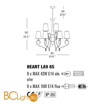 Люстра Evi Style Heart LA9 85 ES0131LA06BIAL - Схема