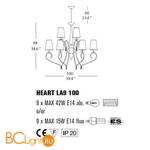Люстра Evi Style Heart LA9 100 ES0132LA06BIAL - Схема