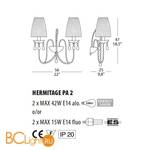 Бра Morosini Evi Style Hermitage PA2 ES0700PA04AVAL - Схема