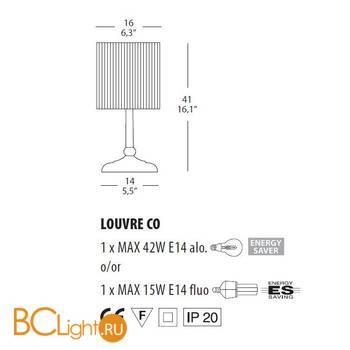 Настольная лампа Evi Style Louvre CO ES0800CO06BIAL - Схема