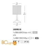 Настольная лампа Evi Style Louvre CO ES0800CO06BIAL - Схема