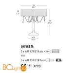 Настольная лампа Evi Style Louvre TA ES0800TA28BXAL - Схема