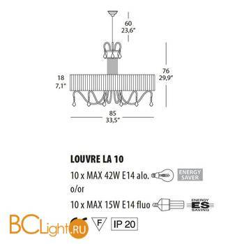 Люстра Evi Style Louvre LA10 ES0800LA06BIAL - Схема