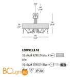 Люстра Evi Style Louvre LA10 ES0800LA06BIAL - Схема