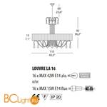 Люстра Evi Style Louvre LA16 ES0801LA20BXAL - Схема