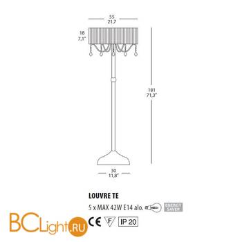 Торшер Evi Style Louvre TE ES0800TE20AVAL - Схема