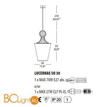 Подвесной светильник Evi Style Lucernae SO30 ES0171SO25TO - Схема