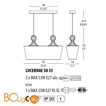 Подвесной светильник Evi Style Lucernae SO55 ES0172SO25TB - Схема