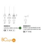 Подвесной светильник Evi Style Memoria S2-A2 / RO1 ES0262SO22A2L3+ES0260RO06 - Схема