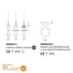 Подвесной светильник Evi Style Memoria S1-A0 x 5 / RO5 - Схема