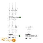 Подвесной светильник Evi Style Memoria S2-A3x2 / C2-A3 / RO3 - Схема