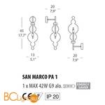 Бра Evi Style San Marco PA1 ES0630PA04AMAL - Схема