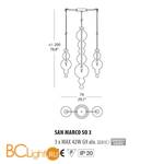 Подвесной светильник Evi Style San Marco SO3 ES0635SO04AMAL - Схема