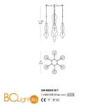 Подвесной светильник Evi Style San Marco SO7 ES0636SO04CTAL - Схема