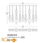 Подвесной светильник Evi Style San Marco SO9 B ES0634SO04FUAL - Схема