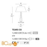 Настольная лампа Evi Style Tears CO ES0120CO04BIAL - Схема