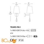 Бра Evi Style Tears PA1 ES0120PA22NEAL - Схема