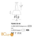 Подвесной светильник Evi Style Tears SO40 ES0120SO22NEAL - Схема