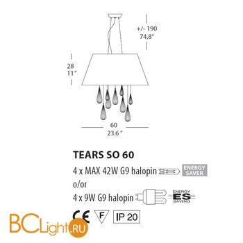 Подвесной светильник Evi Style Tears SO60 ES0121SO22NEAL - Схема