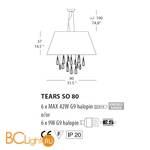 Подвесной светильник Evi Style Tears SO80 ES0122SO04BIAL - Схема