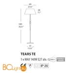 Торшер Evi Style Tears TE ES0120TE04BIAL - Схема