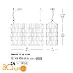 Подвесной светильник Morosini Evi Style Tessuti SO 90 MAXI ES0112SO08CTAL - Схема