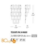 Настенный светильник Morosini Evi Style Tessuti PA 30 MAXI ES0110PA08BLAL - Схема