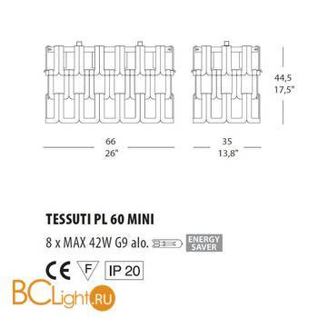 Потолочный светильник Morosini Evi Style Tessuti PL 60 MINI ES0101PL08BLAL - Схема