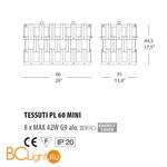 Потолочный светильник Morosini Evi Style Tessuti PL 60 MINI ES0101PL08BLAL - Схема
